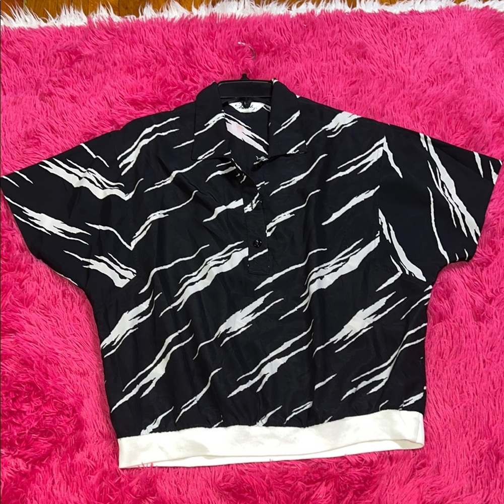 Black and White Women's Blouse